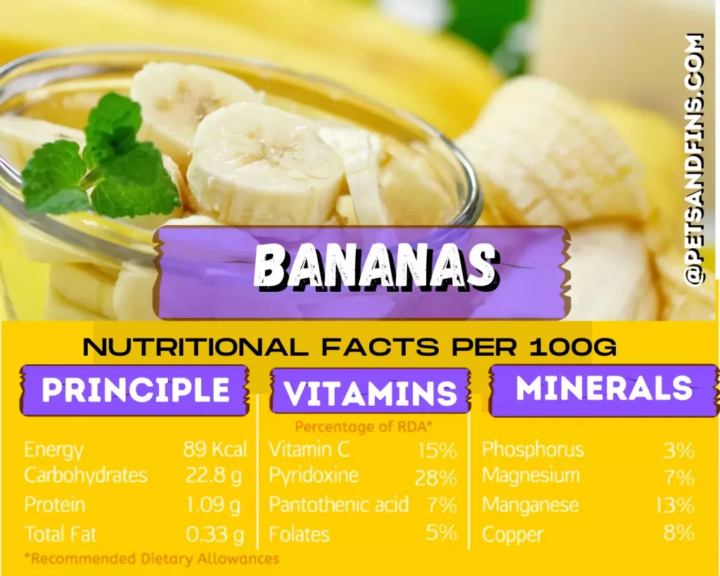Nutritional value of banana