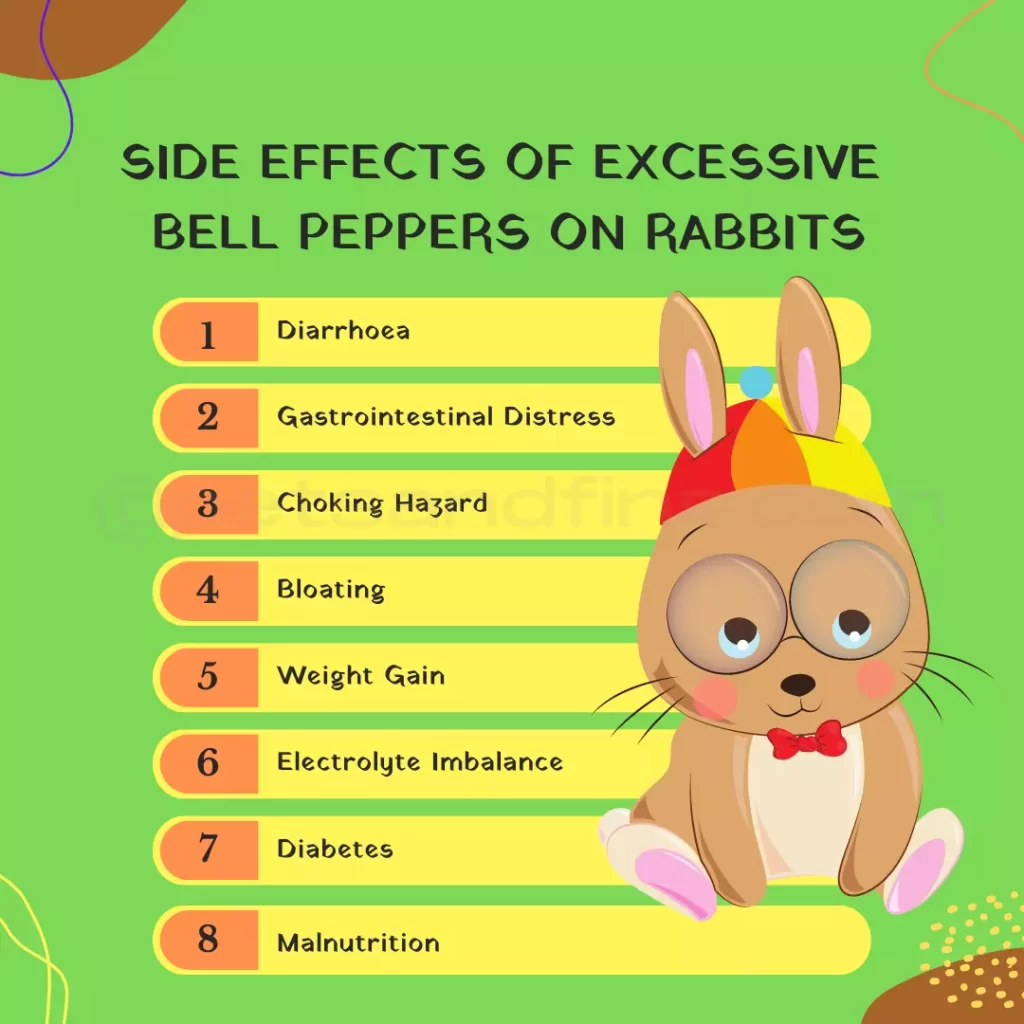 Side effects of excessive bell peppers on rabbits
