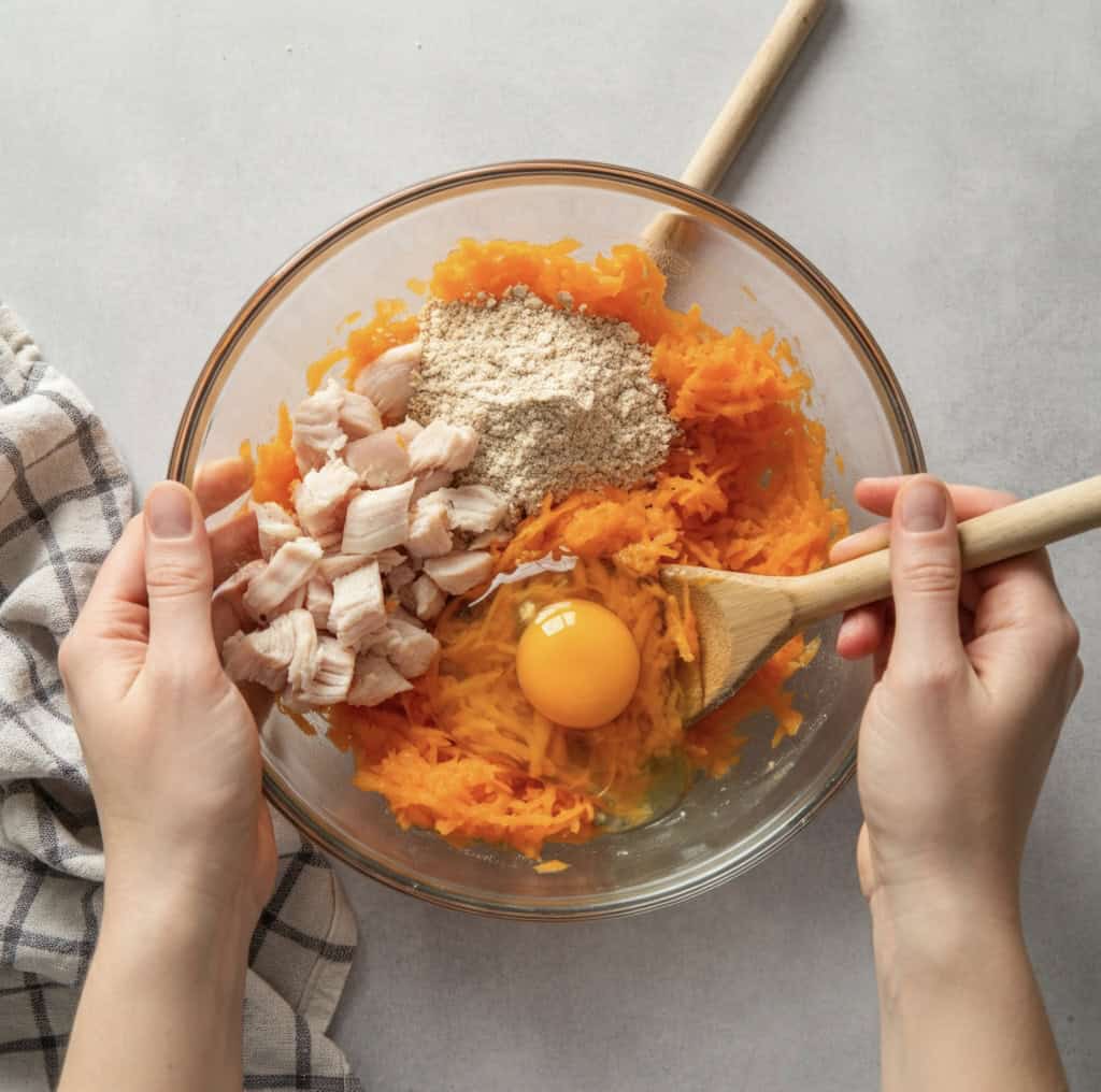 Quick 3-Ingredient Chicken Sweet Potato Treats For Dogs